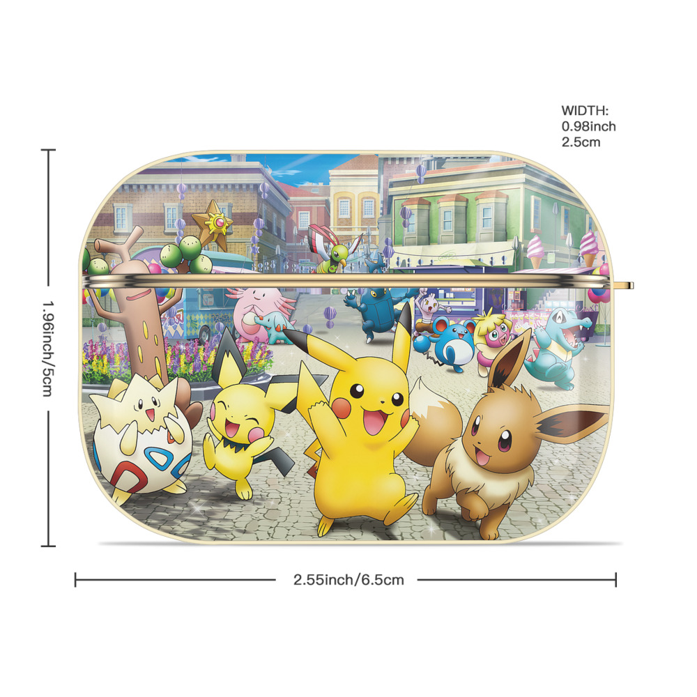 ポケットモンスター Pokémon 【AirPods Pro用】ハードシェル保護ケース｜耐衝撃・防指紋・カラビナ付き商品仕様