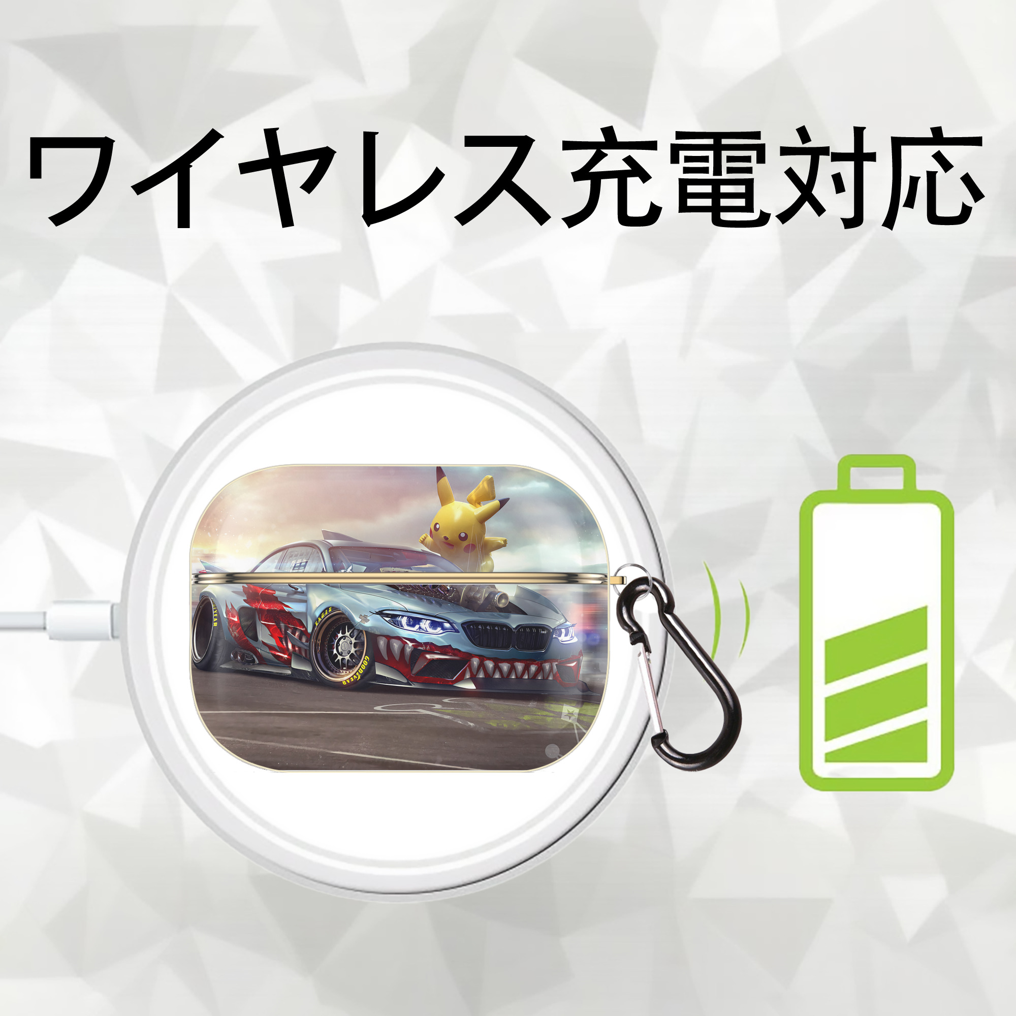 ポケットモンスター Pokémon 【AirPods Pro用】ハードシェル保護ケース｜耐衝撃・防指紋・カラビナ付き商品仕様