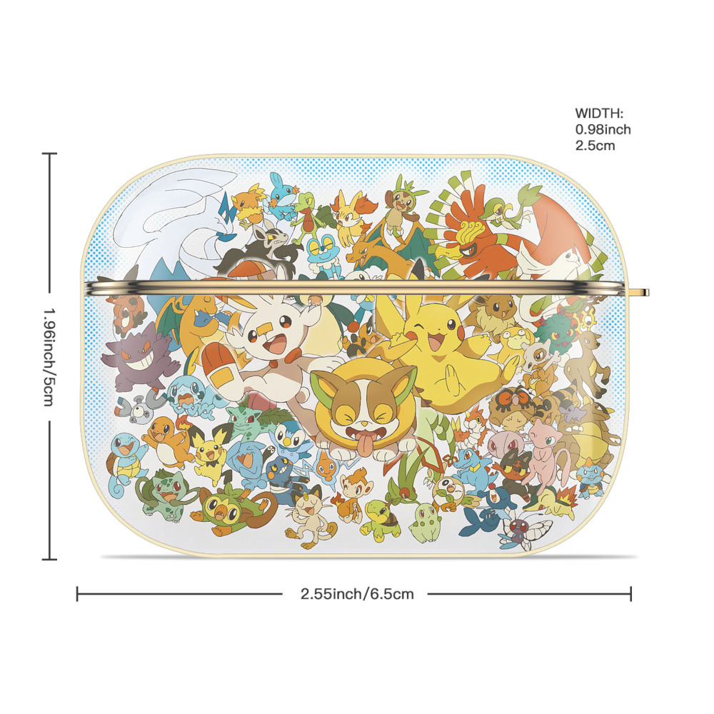 ポケットモンスター Pokémon 【AirPods Pro用】ハードシェル保護ケース｜耐衝撃・防指紋・カラビナ付き商品仕様