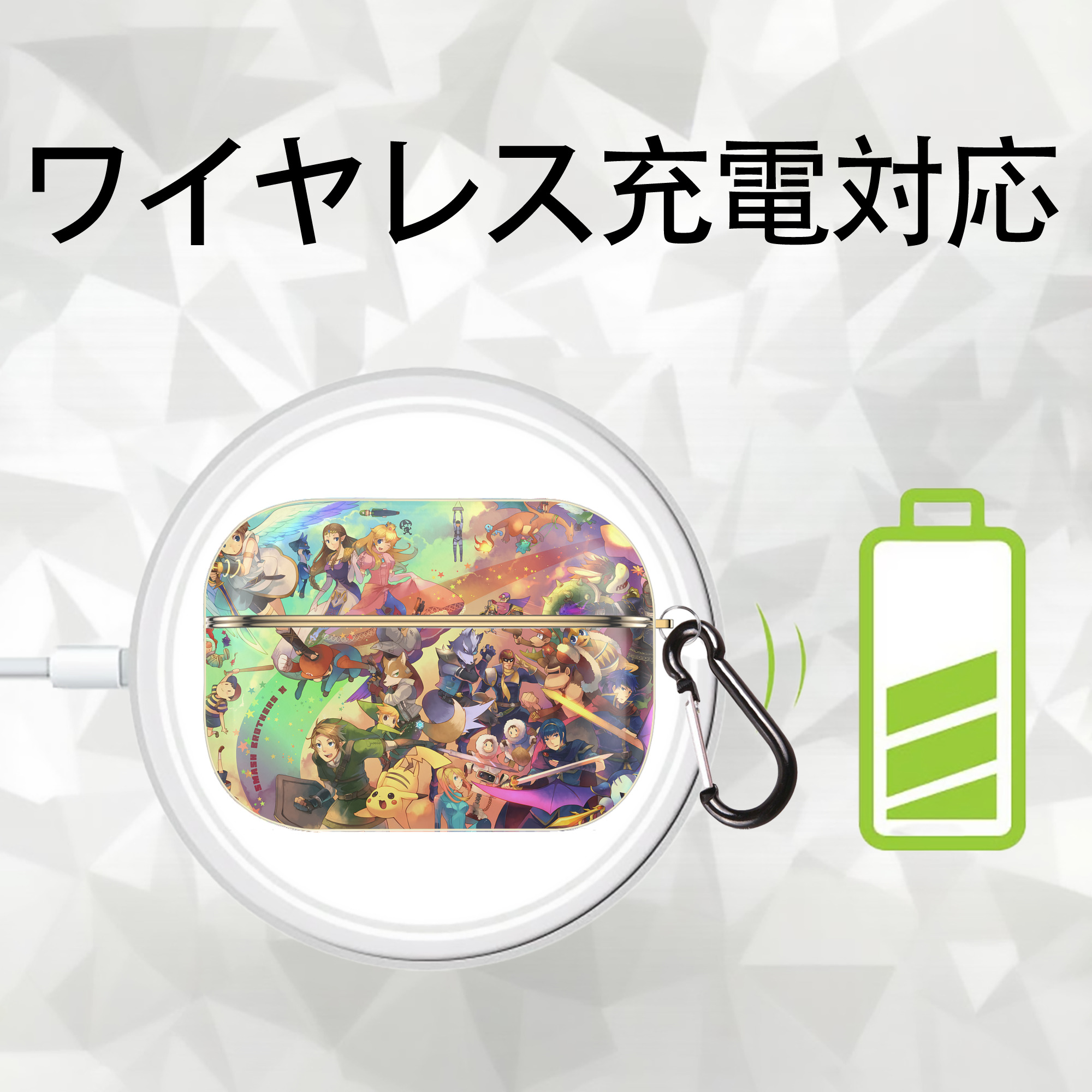 ポケットモンスター Pokémon 【AirPods Pro用】ハードシェル保護ケース｜耐衝撃・防指紋・カラビナ付き商品仕様
