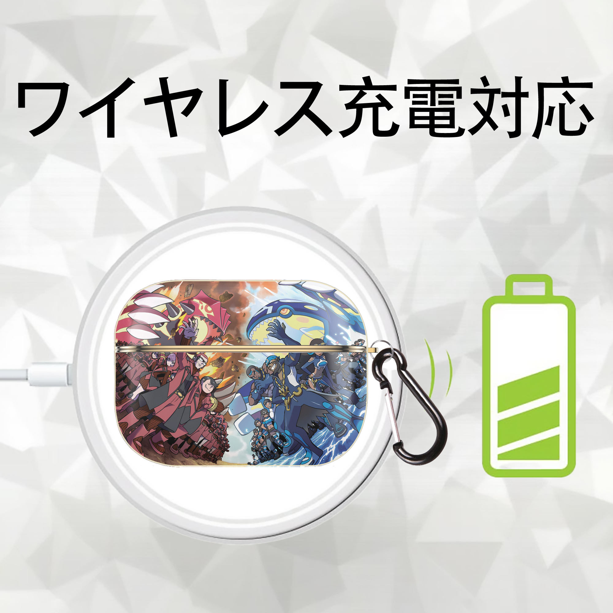 ポケットモンスター Pokémon 【AirPods Pro用】ハードシェル保護ケース｜耐衝撃・防指紋・カラビナ付き商品仕様