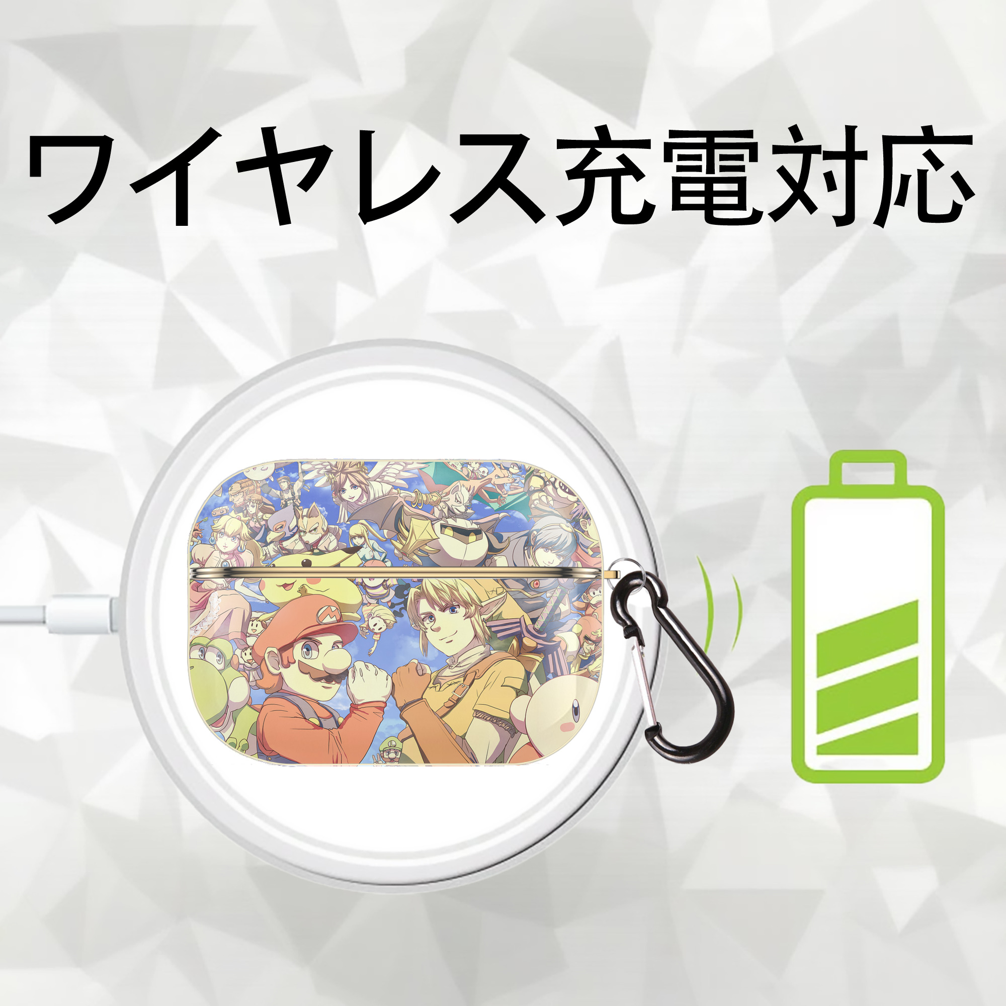 ポケットモンスター Pokémon 【AirPods Pro用】ハードシェル保護ケース｜耐衝撃・防指紋・カラビナ付き商品仕様