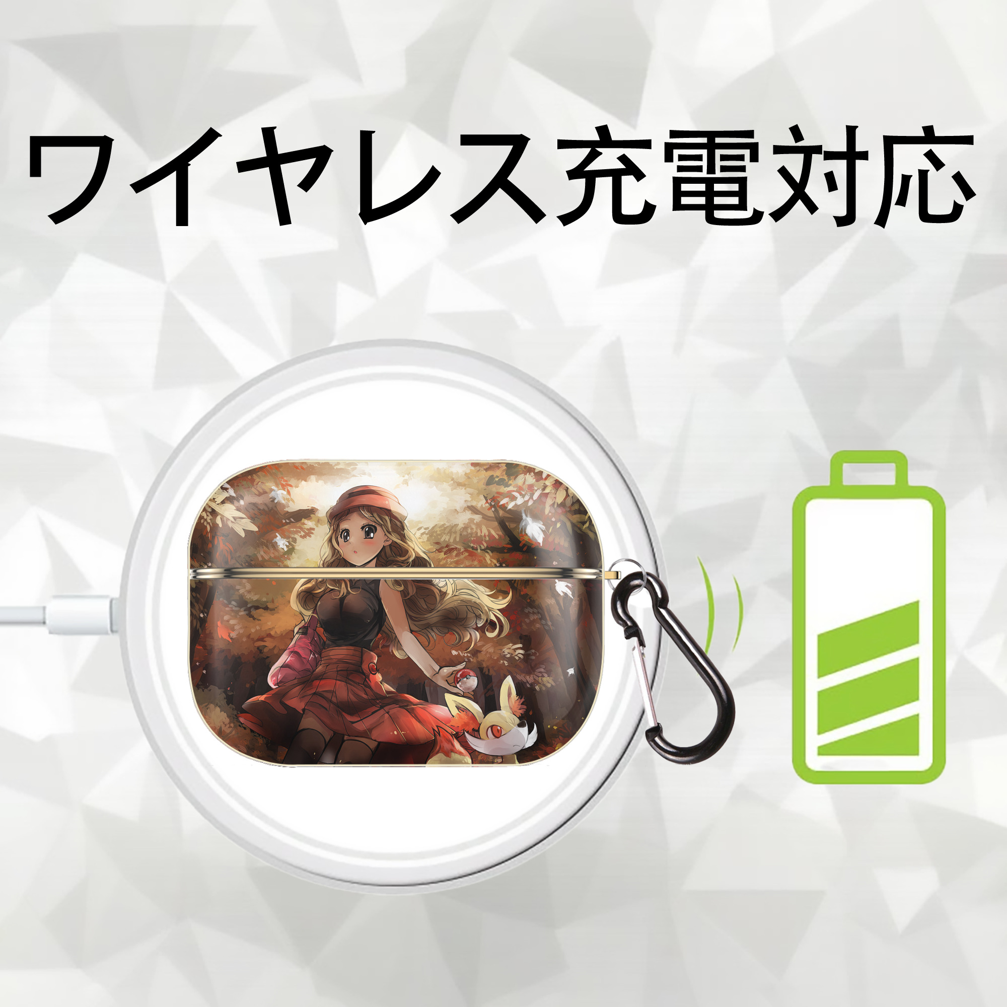 ポケットモンスター Pokémon 【AirPods Pro用】ハードシェル保護ケース｜耐衝撃・防指紋・カラビナ付き商品仕様