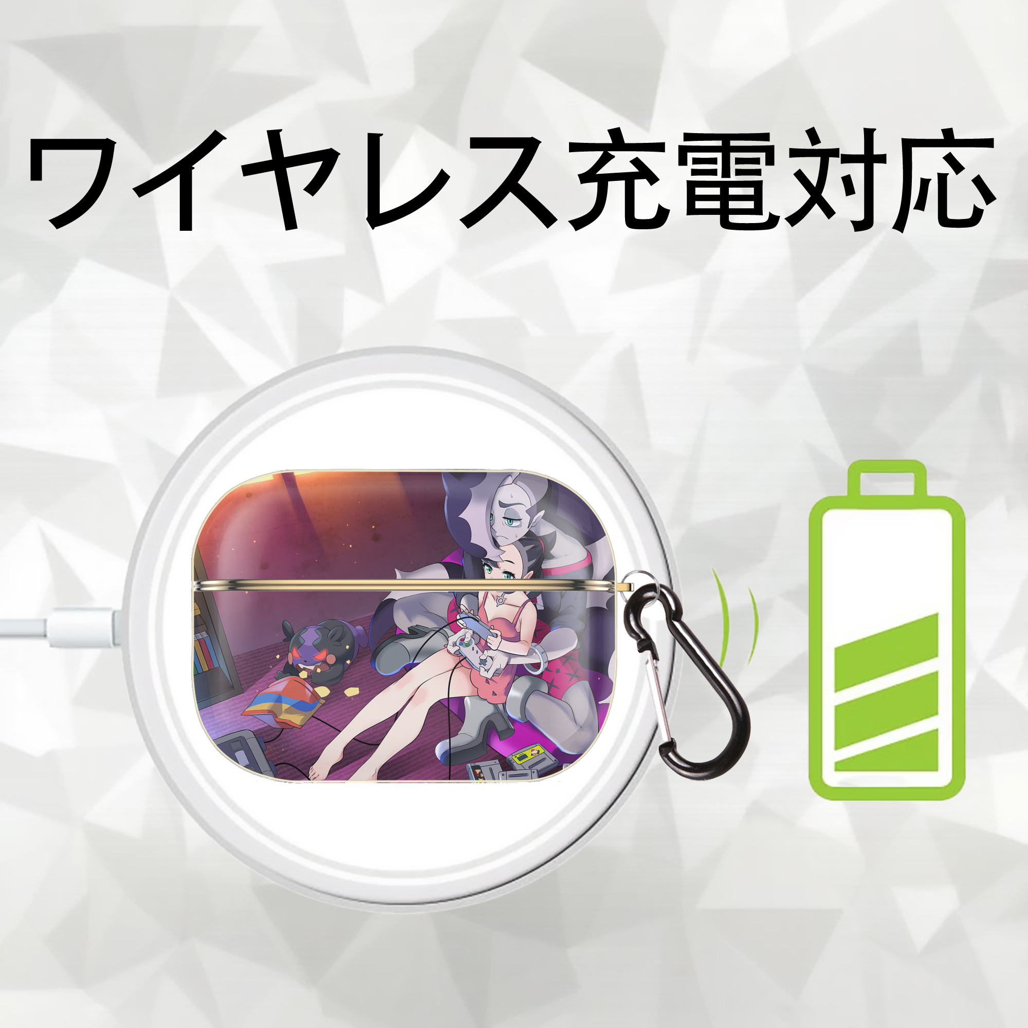 ポケットモンスター Pokémon 【AirPods Pro用】ハードシェル保護ケース｜耐衝撃・防指紋・カラビナ付き商品仕様