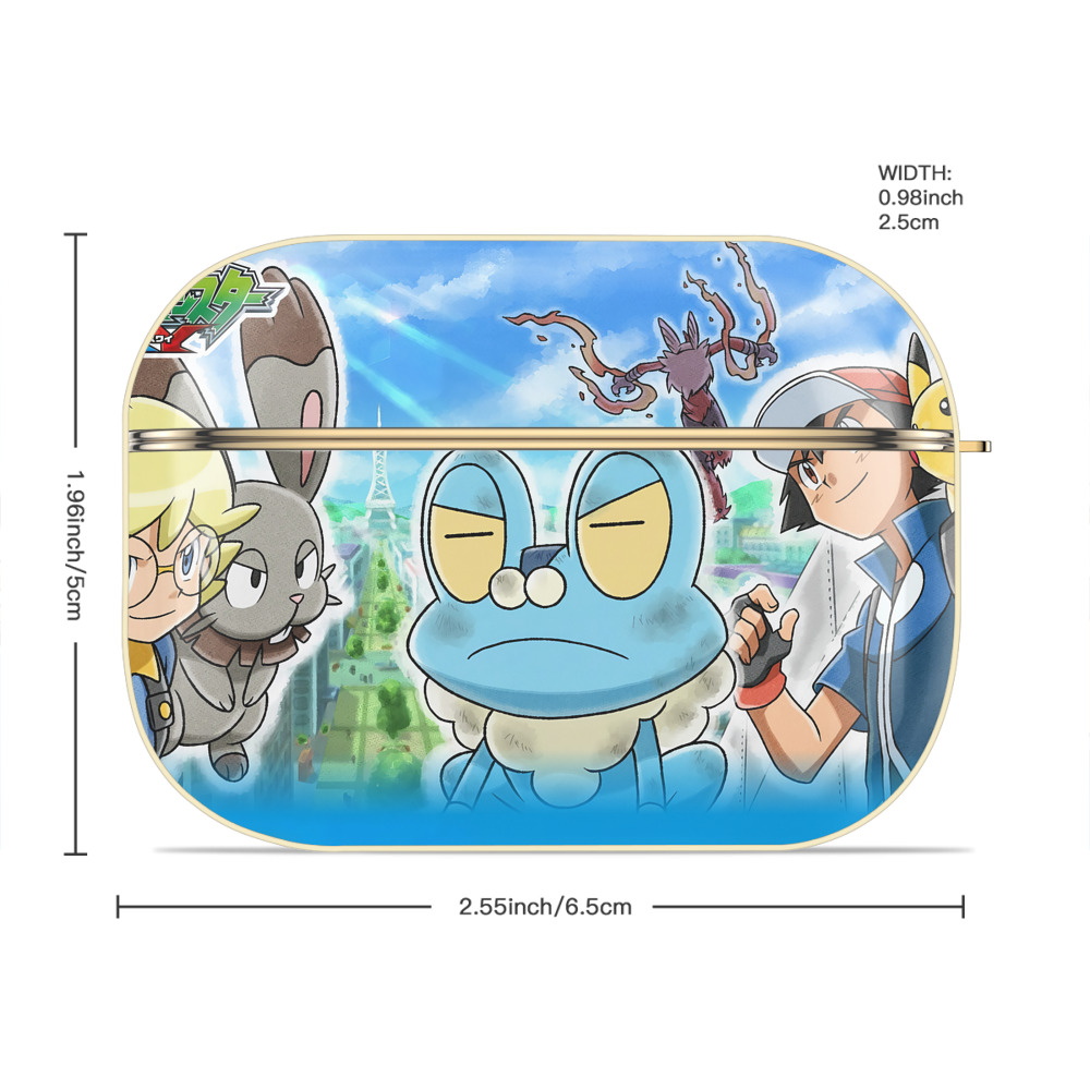 ポケットモンスター Pokémon 【AirPods Pro用】ハードシェル保護ケース｜耐衝撃・防指紋・カラビナ付き商品仕様
