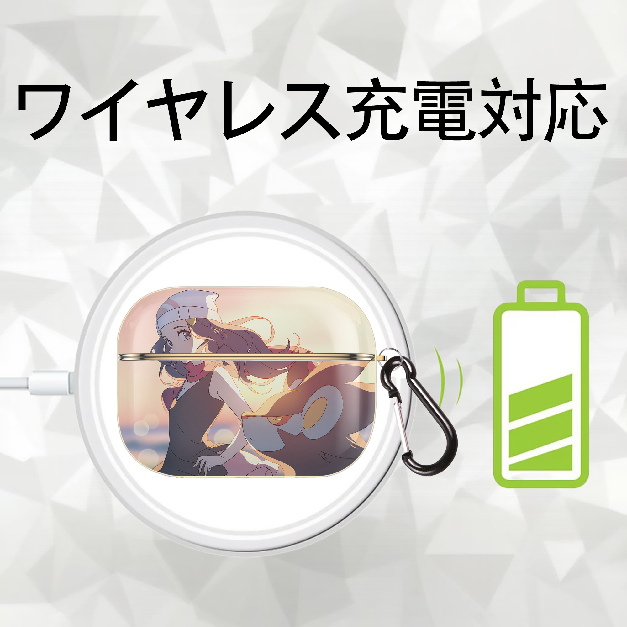 ポケットモンスター Pokémon 【AirPods Pro用】ハードシェル保護ケース｜耐衝撃・防指紋・カラビナ付き商品仕様