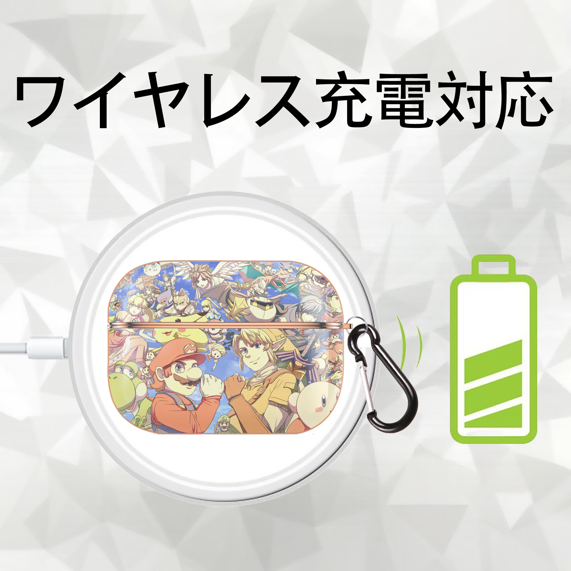 ポケットモンスター Pokémon 【AirPods Pro用】ハードシェル保護ケース｜耐衝撃・防指紋・カラビナ付き商品仕様
