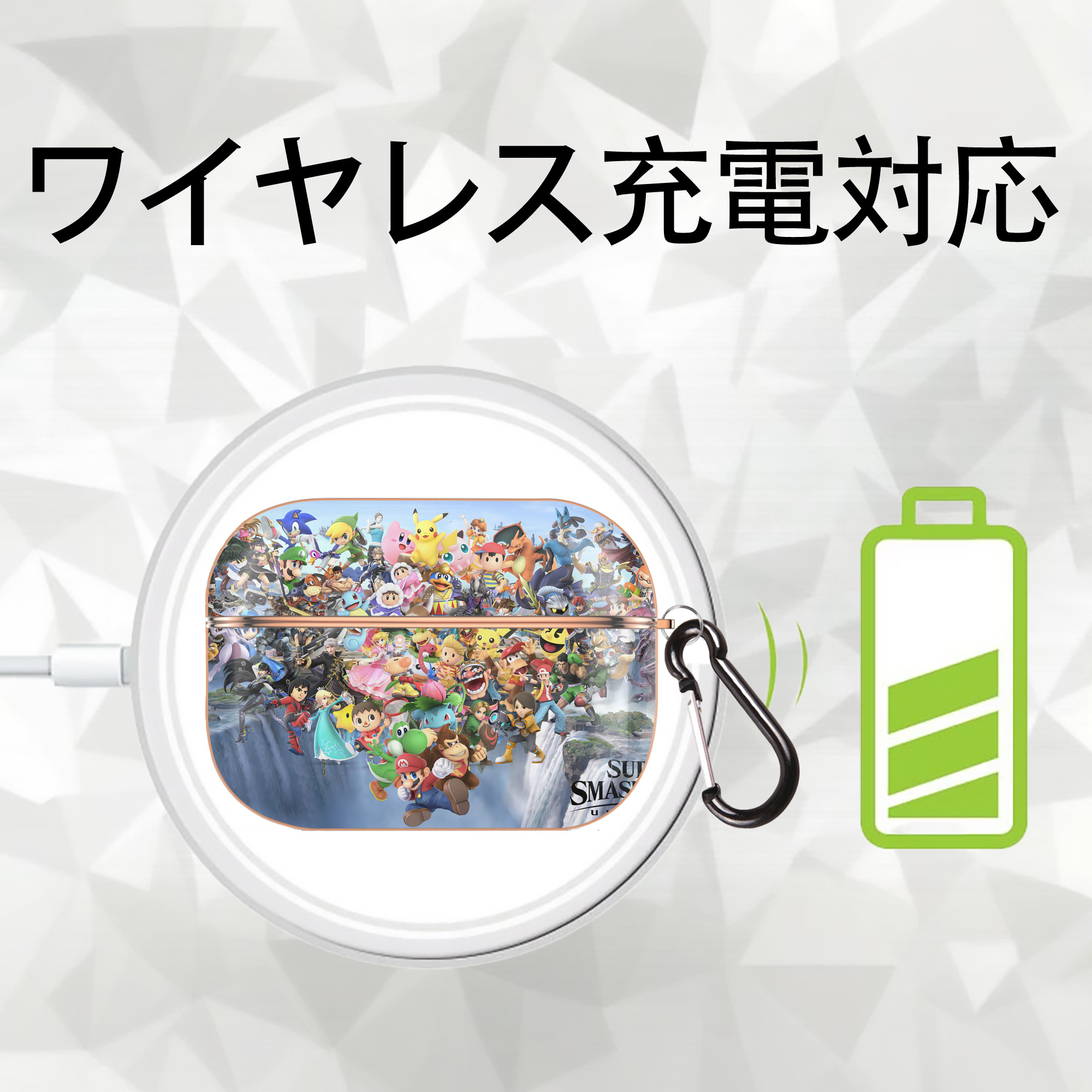 ポケットモンスター Pokémon 【AirPods Pro用】ハードシェル保護ケース｜耐衝撃・防指紋・カラビナ付き商品仕様