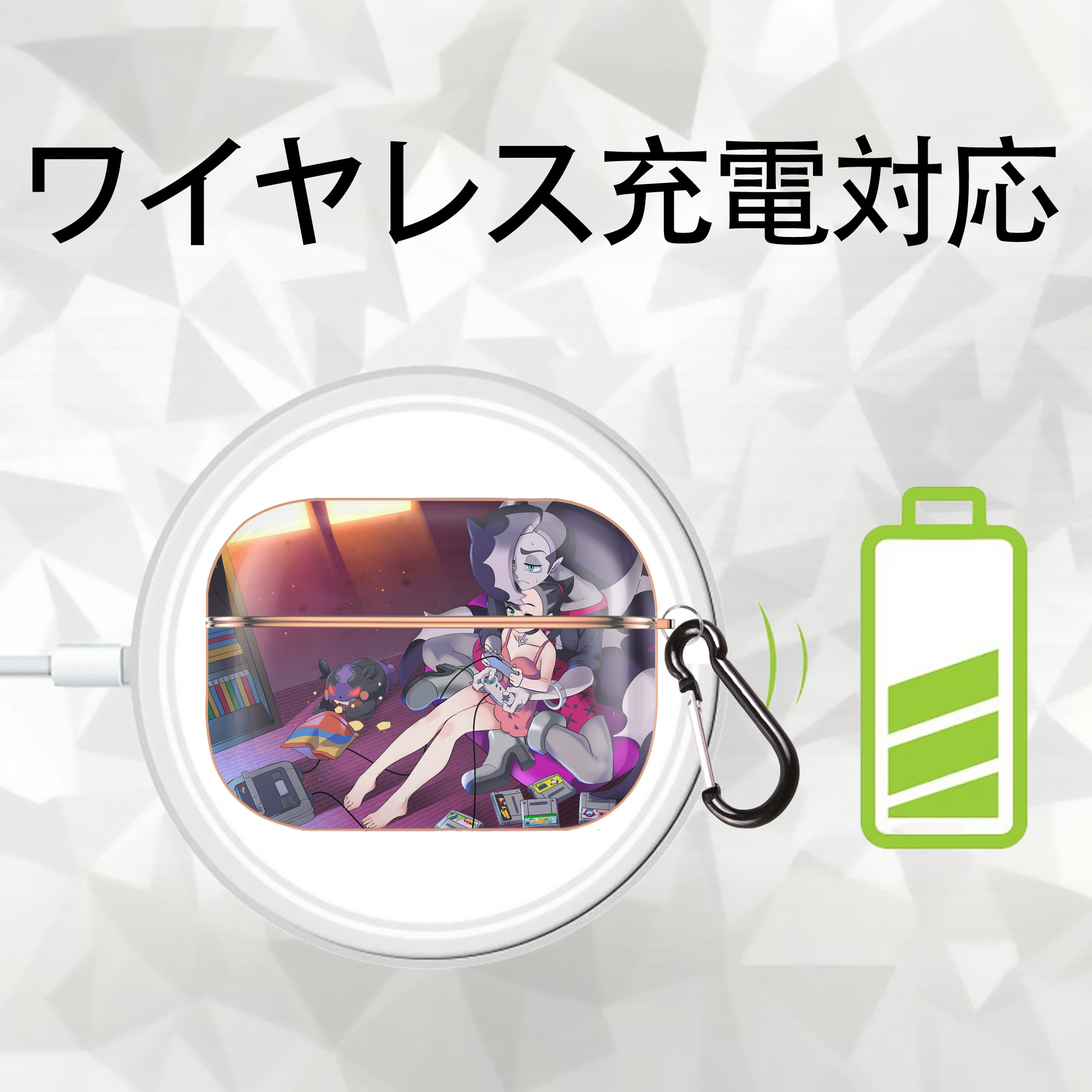 ポケットモンスター Pokémon 【AirPods Pro用】ハードシェル保護ケース｜耐衝撃・防指紋・カラビナ付き商品仕様