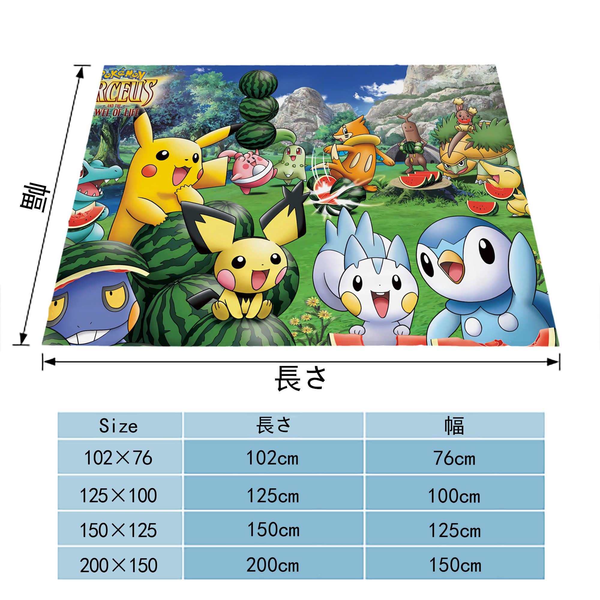 ポケットモンスター Pokémon フランネルブランケット・多サイズ対応（横型）
