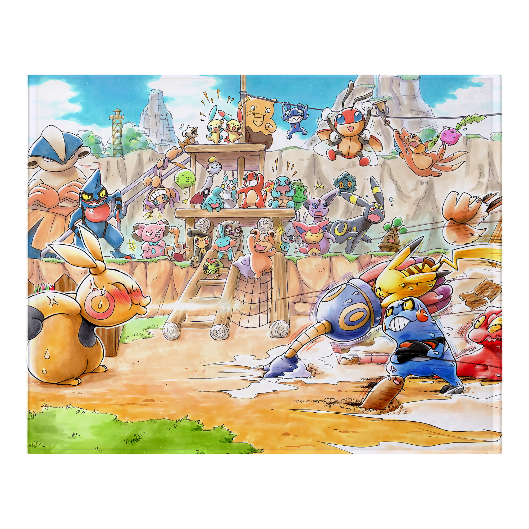 （画像用） ポケットモンスター Pokémon フランネルブランケット・多サイズ対応（横型）