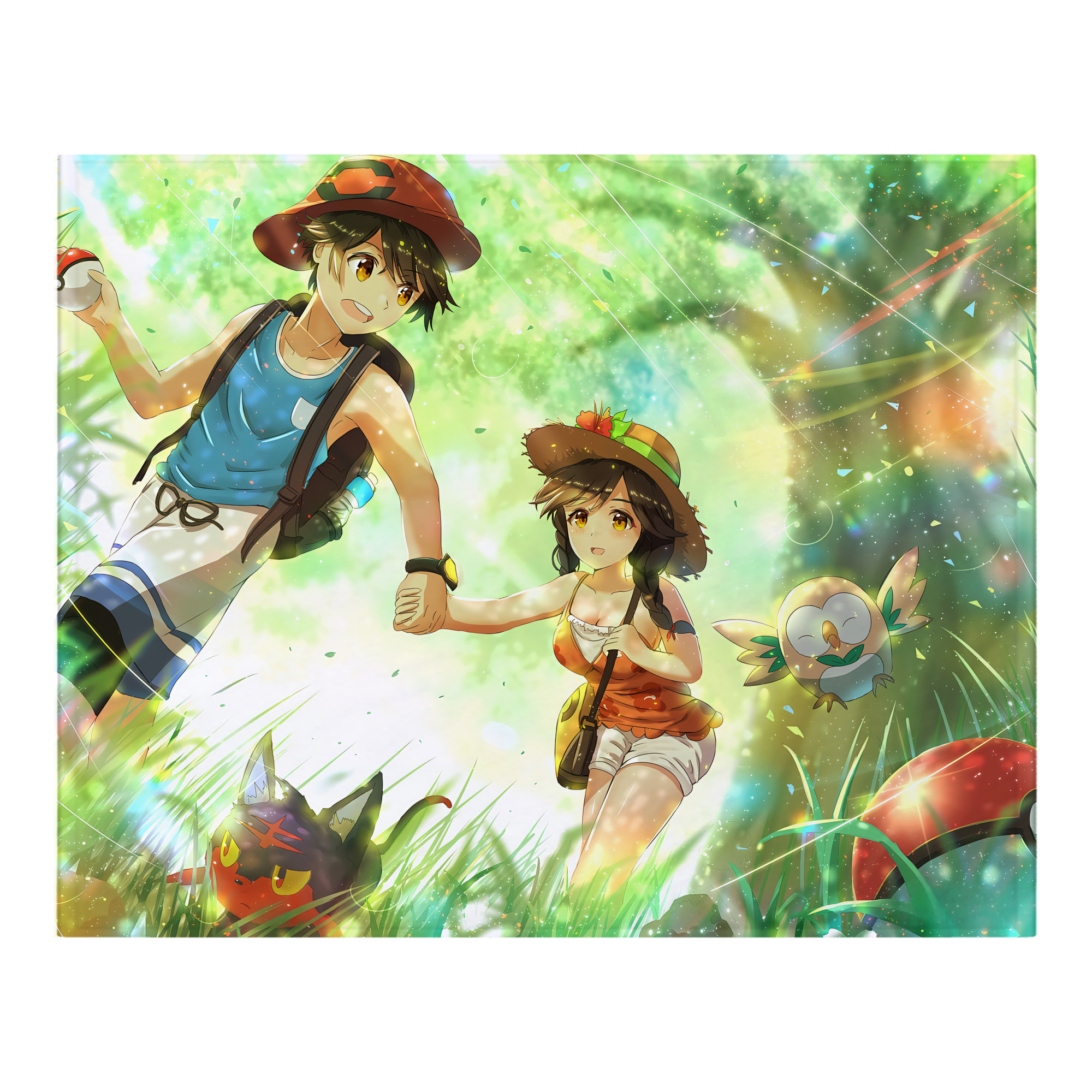 （画像用） ポケットモンスター Pokémon フランネルブランケット・多サイズ対応（横型）