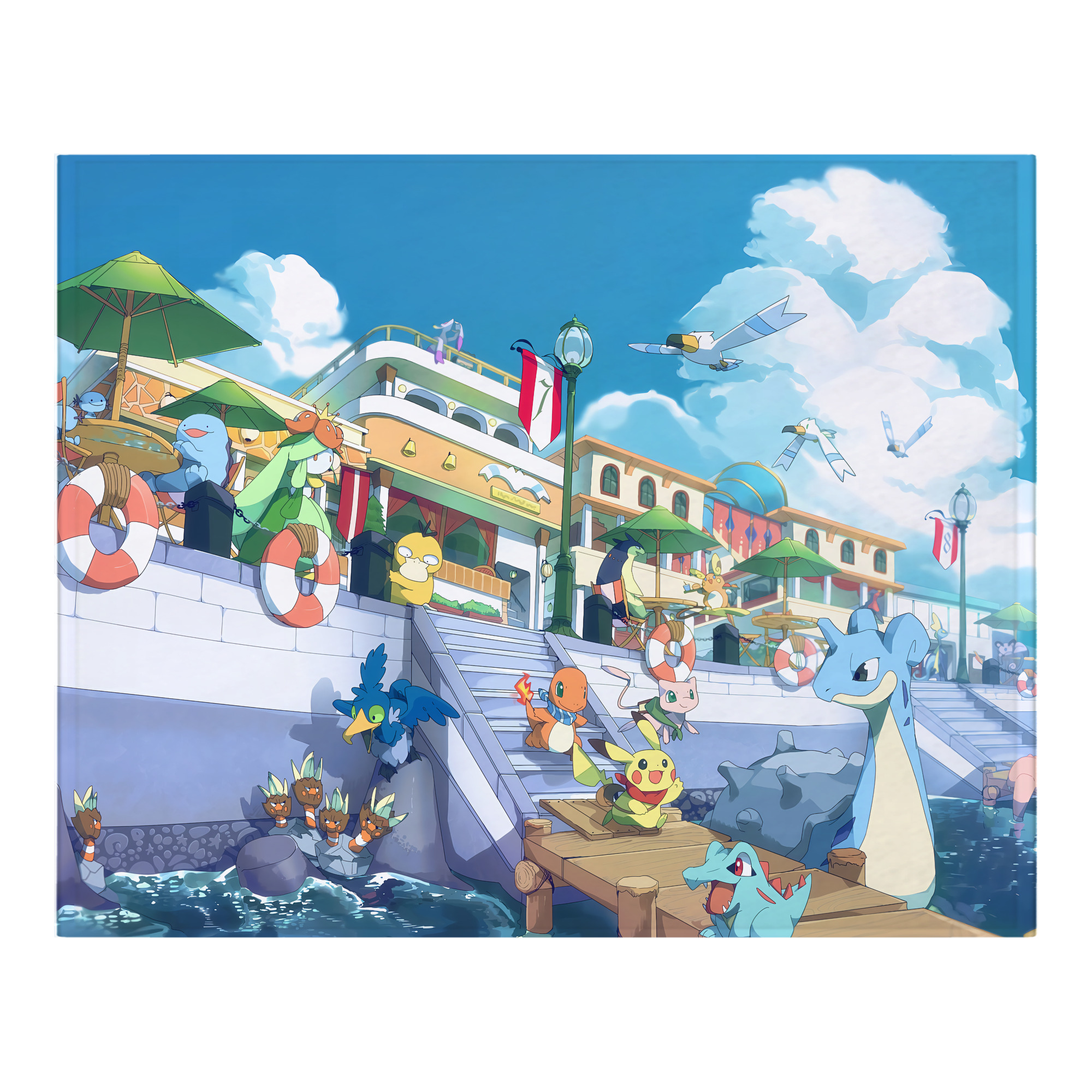 （画像用） ポケットモンスター Pokémon フランネルブランケット・多サイズ対応（横型）